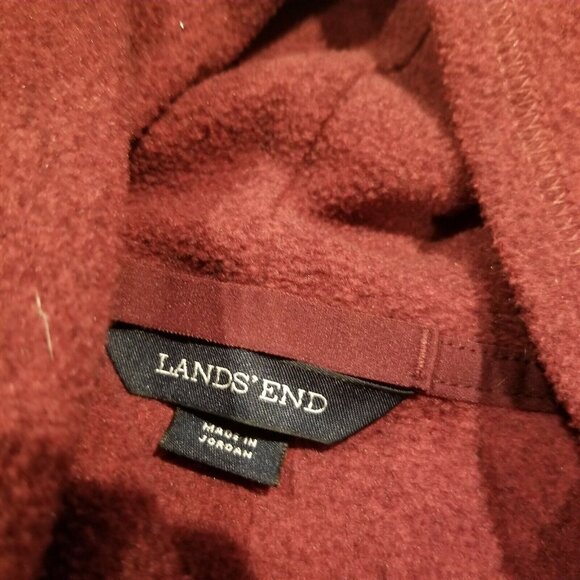 Lands End Womens Long Sleeves Sweater Sz XL 18 Mock Turtle Neck Pullover Maroon - Picture 3 of 7
